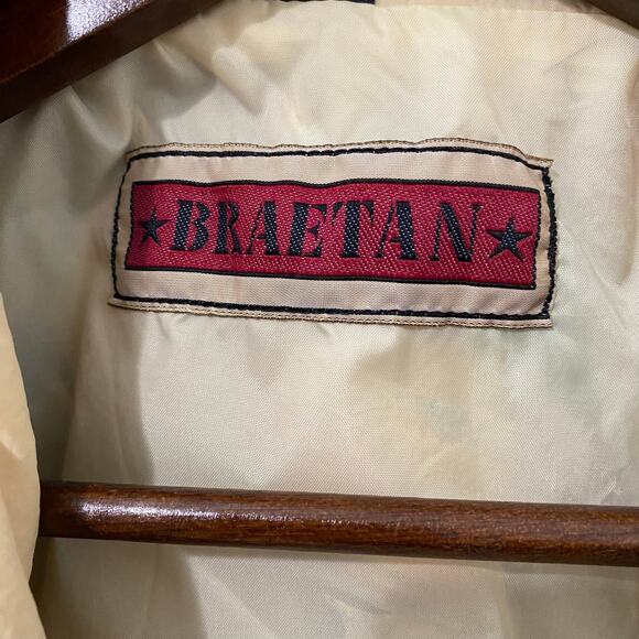 Vintage 80s Braetan Abstract Print Windbreaker Jacket Nylon Unisex M Oversized - Picture 3 of 12